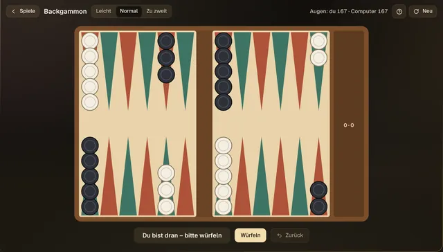 The game Backgammon in Kairo (screenshot)