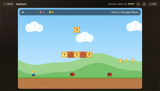 The game Hüpfheld in Kairo (screenshot)